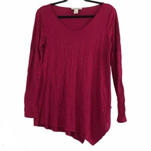 White House Black Market Pink Asymmetrical Top